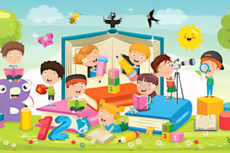 produce children dance pop song for kids game, youtube channel intro