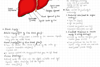 create beautiful handwritten medical notes and diagram for student and education