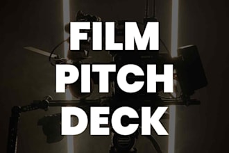 do powerpoint presentation pitch deck design for film movie script outline