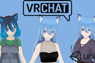 design and rig 3d furry model vrchat avatar anime nsfw vr character vroid model
