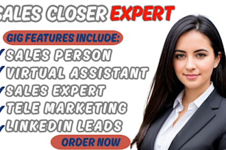 be your b2b leads virtual assistant sales expert linkedin leads