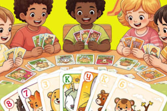 design custom kid card games, memory cards, and educational flashcards