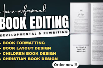 rewrite proofread format developmental edit children christian book memoir