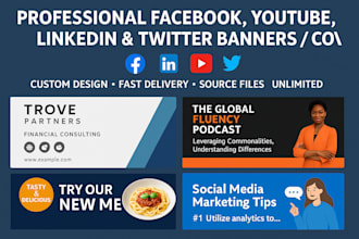 professional linkedin youtube facebook twitter banner logo social media post