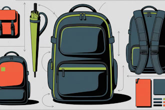 create 3d bag design, fashion handbag design, backpack and accessories