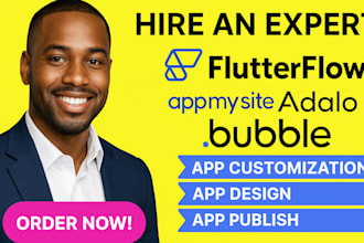 build and publish mobile apps with adalo flutterflow bubble io or appmysite