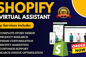 do shopify virtual assistance, shopify store manager,shopify website design