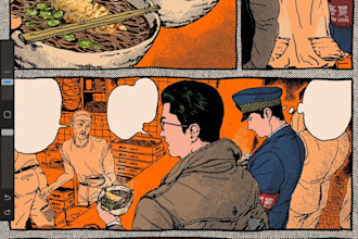 draw comic strip illustration, cartoon character, comic webtoon anime manga nsfw
