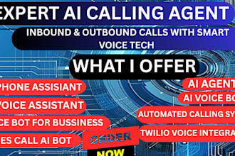 build ai voice bot, ai sales agent, appointment calls, support, phone assistant