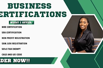 apply for mbe certificate, wosb, sdvosb, 8a, dbe, hubzone and samgov approval