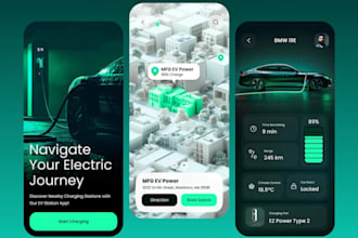 develop ev charging app, and website power bank app, ev charging station app