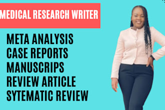 do medical manuscript writing, review article, systematic review and case report