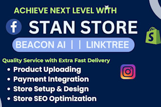 set up linktree, beacons, taplink, stan store, link in bio landing page