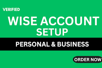 setup wise account for personal and business use