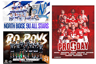 design an as awesome team sport flyer or banner