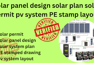 solar panel design solar plan solar permit pv system pe stamp layout