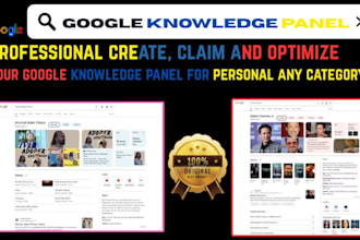 create claim and edit a verified google knowledge panel for individual or brand