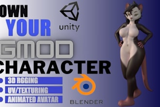 create a quality gmod character for playermodel game character