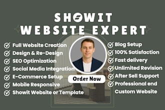 design a custom showit website for creative and personal brands