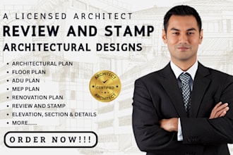 review and stamp architectural drawing structural design mep house plan 2d floor