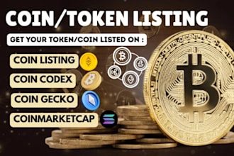 easily list your coin or  token on cmc, or coingecko