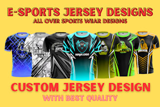 design professional sublimation esports and sports jersey or apparel