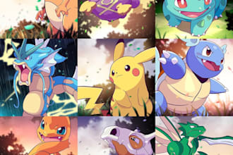 draw you pokemon art,fakemon, pokemon trainer, pixel art, fanart, pokemon