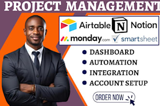 do basecamp smartsheet project management monday crm airtable database notion va