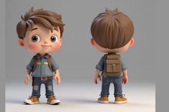 design 3d toy model, action figure 3d, 3d doll design, printable toy for print