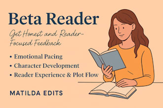give emotional and reader focused feedback as your beta reader