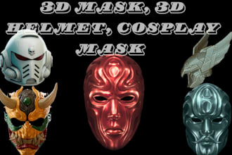 sculpt 3d mask oni mask 3d helmet 3d cosplay models armor props for 3d printing
