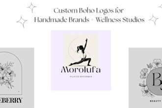 design feminine minimalist floral line art logo