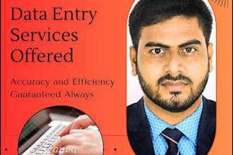 do fast data entry typing work, excel data, pdf to word