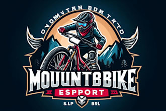 design a rugged and professional mountain bike logo for your brand