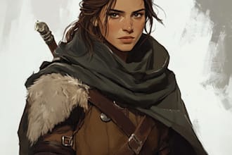 desing a dnd character art, fantasy concept art