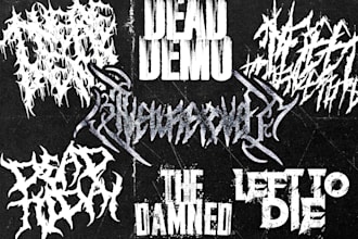 create an early 2000s style metal logo