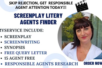 find active agent for movie script, screenplay tv series film script synopsis