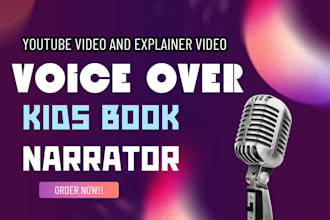 be your voice over children book narrator youtube video american voice over