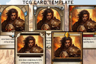 design custom tcg card template trading card fantasy card frame card template