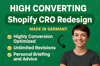 redesign shopify store for high conversion rate cro and uxcreate shopify store