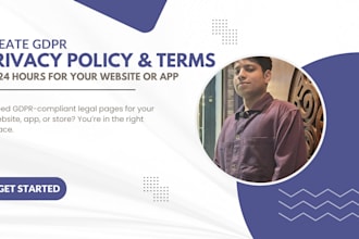 draft privacy policy and terms and conditions for your website or app in 24 hr