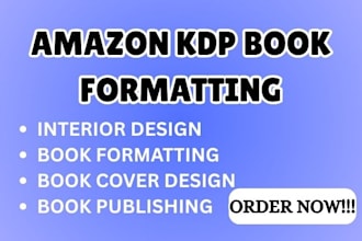 book formatting, and KDP paperback publishing for amazon KDP