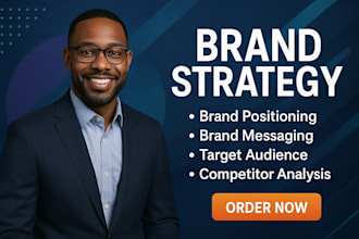 develop your brand name, slogan, and full marketing strategy