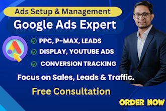 google ads adwords expert  PPC specialist and  conversions track to improve ROI