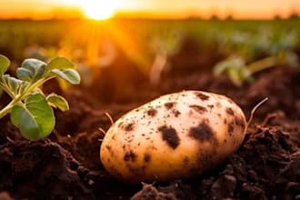 design a professional potato website for your farm or food business
