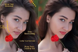 photo retouching, editing portraits and headshots