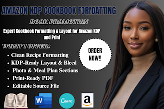 format and design your amazon KDP cookbook layout