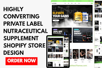 design supplement website nutraceutical supplement store peptide nootropic store