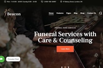 design squarespace funeral home website casket website memorial website