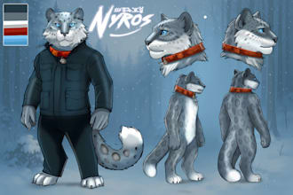 draw furry reference sheet fursona ref sheet furry art character reference sheet